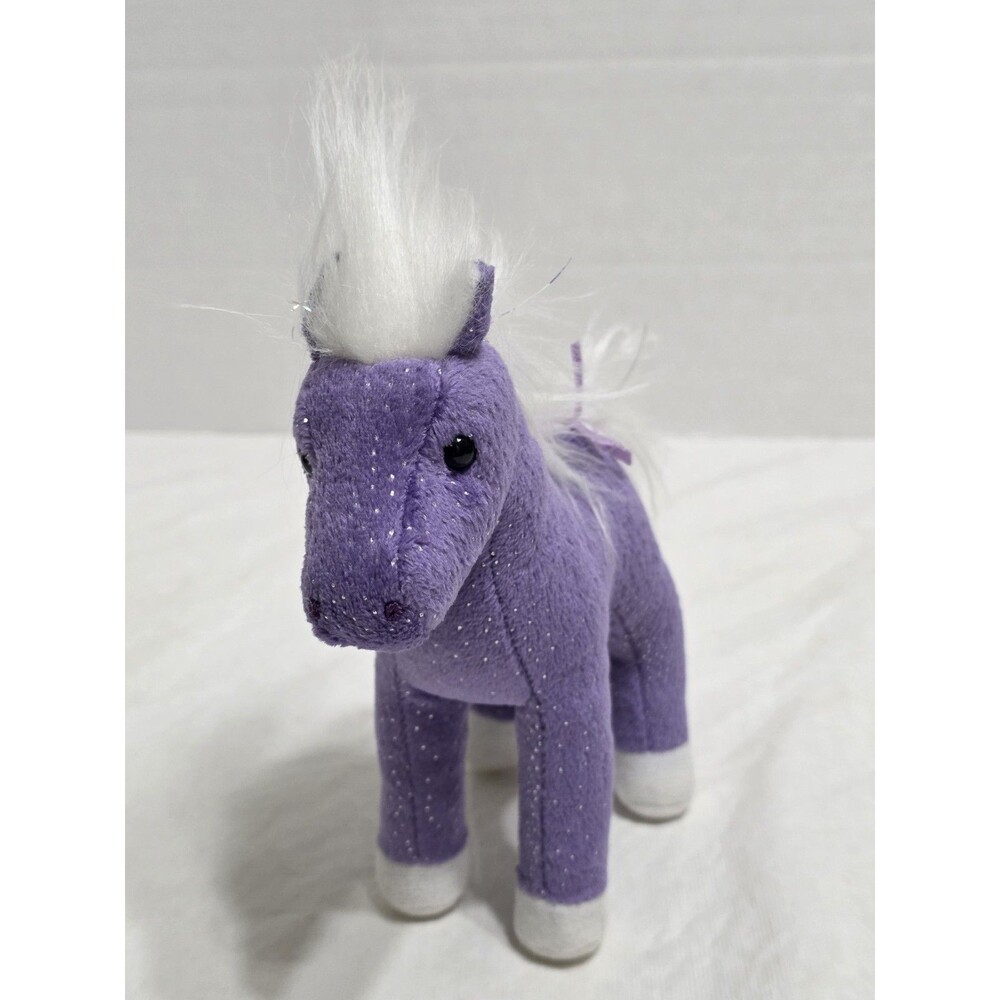 NWT Purple Sparkly & White Horse Douglas 6"